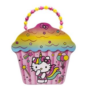 NWT Hello Kitty Unicorn Cupcake Tin Purse /Lunchbox